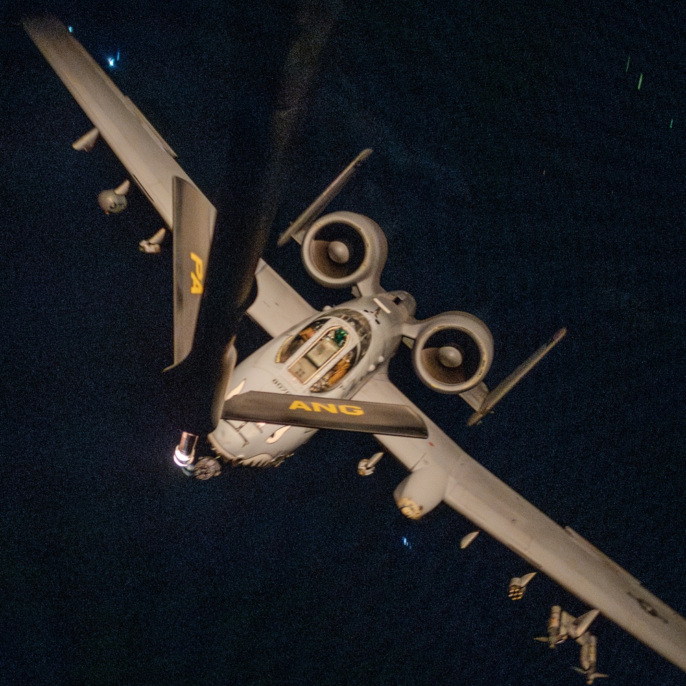 KC-135s fuel the fight at night over the USCENTCOM AOR