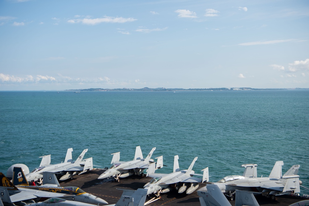 USS Carl Vinson (CVN 70) Transits the Strait of Malacca