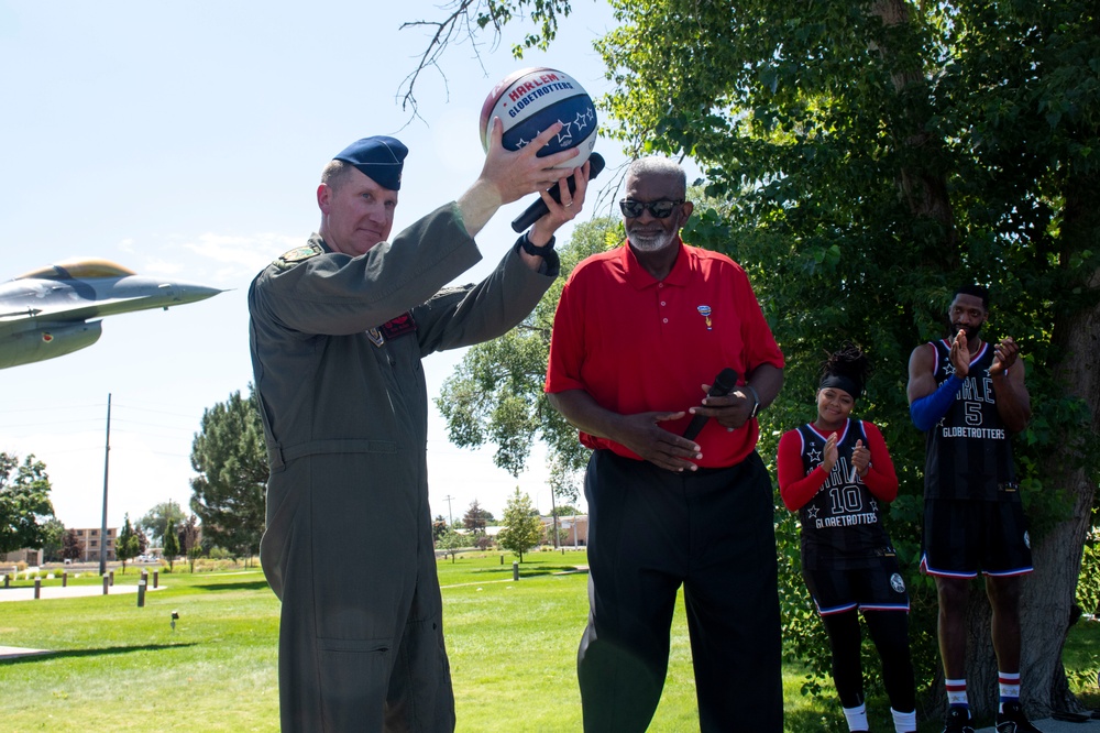 Harlem Globetrotters visit 419th Fighter Wing