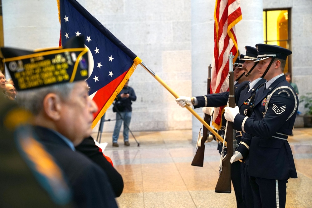 OHNG members support 2024 Wreaths Across America ceremony at Statehouse