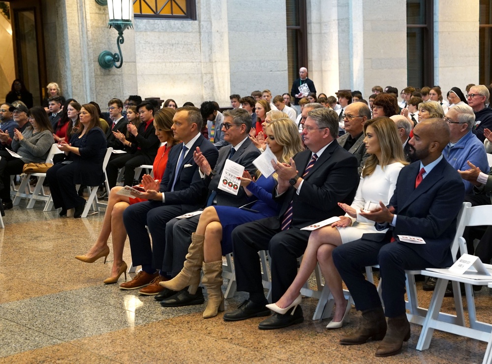 OHNG members support 2024 Wreaths Across America ceremony at Statehouse