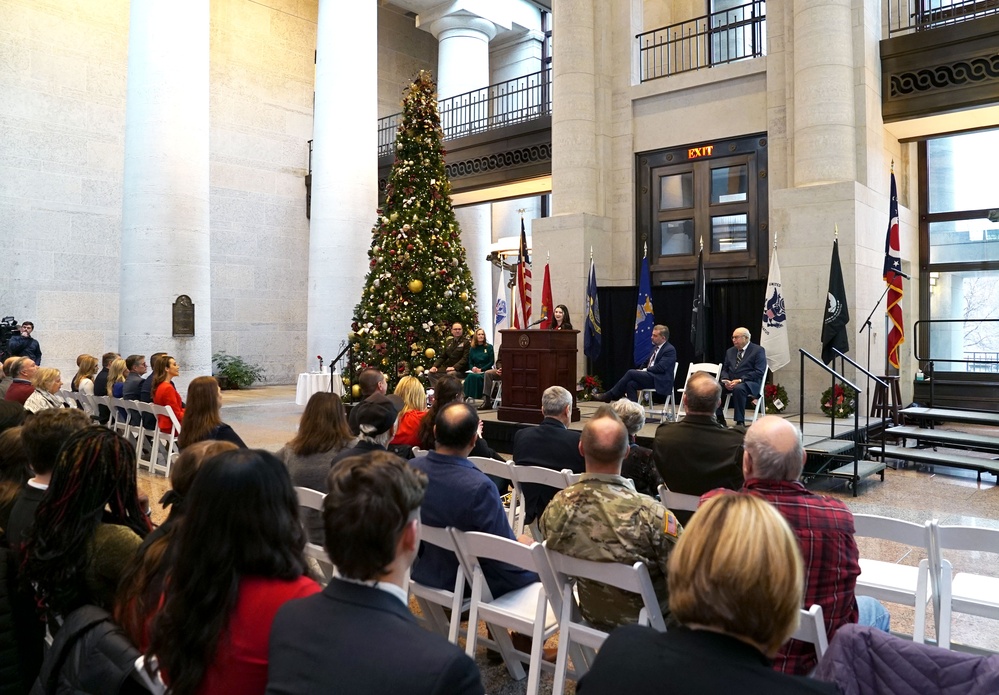 OHNG members support 2024 Wreaths Across America ceremony at Statehouse