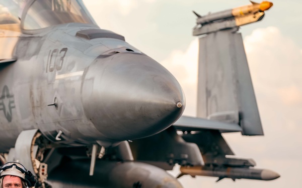 Replenishment-at-Sea aboard the USS Theodore Roosevelt