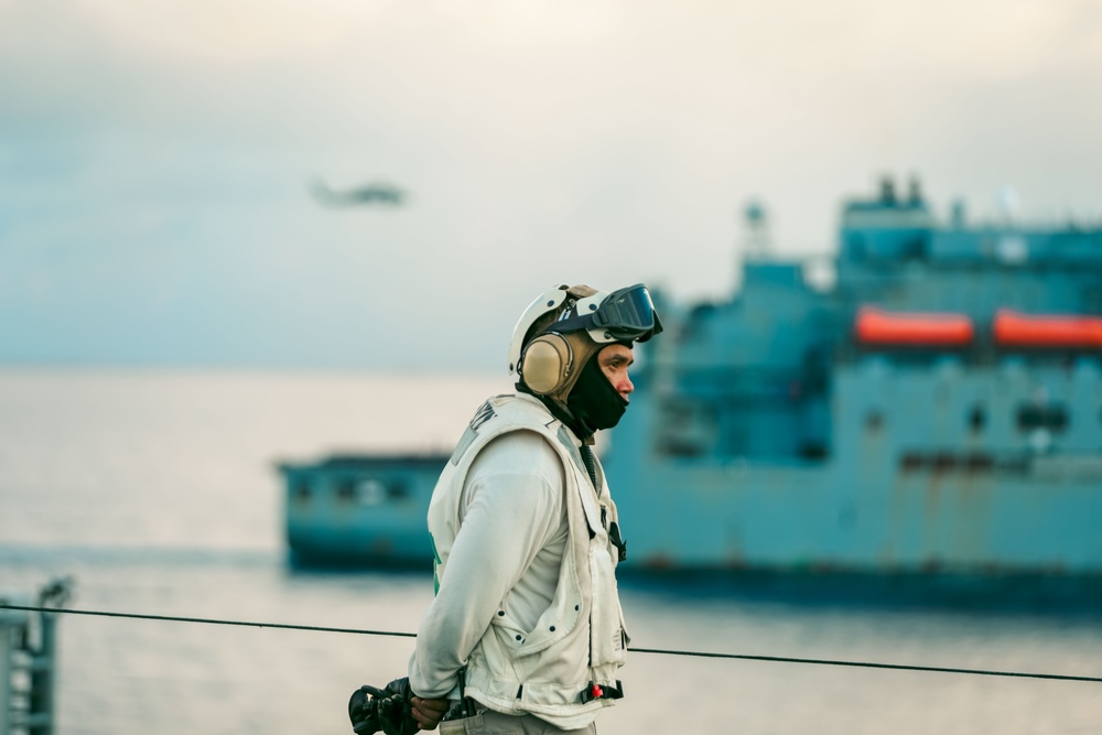 Replenishment-at-Sea aboard the USS Theodore Roosevelt