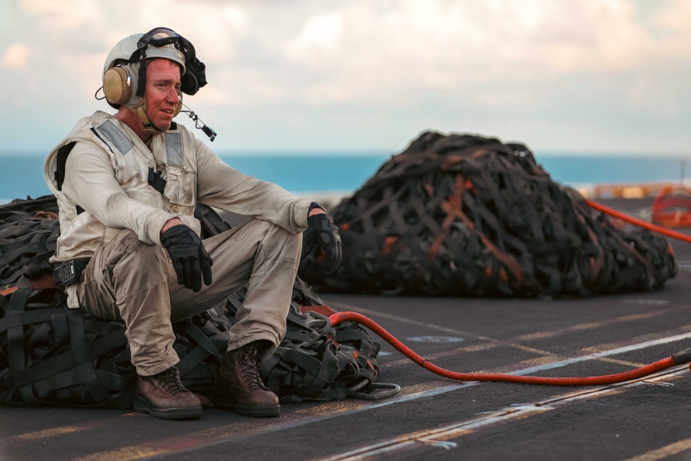 Replenishment-at-Sea aboard the USS Theodore Roosevelt