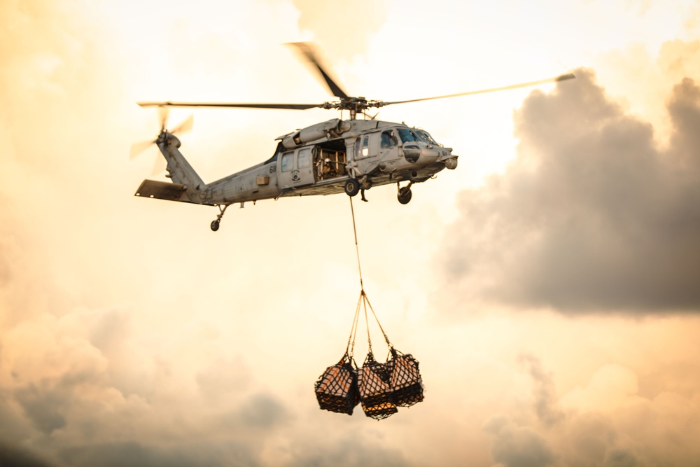 Replenishment-at-Sea aboard the USS Theodore Roosevelt