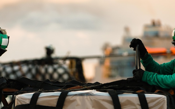 Replenishment-at-Sea aboard the USS Theodore Roosevelt