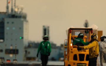 Replenishment-at-Sea aboard the USS Theodore Roosevelt