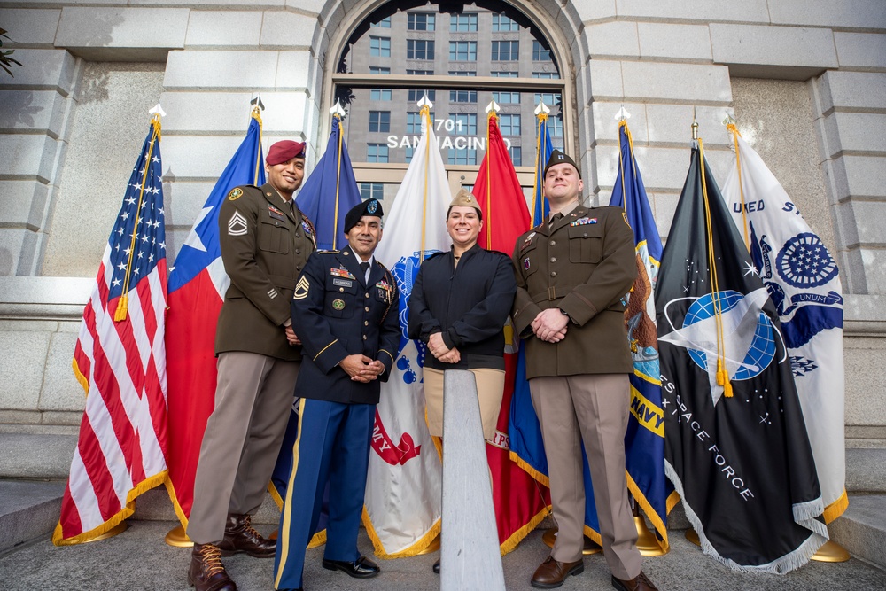 Houston MEPS mass oath of enlistment ceremony