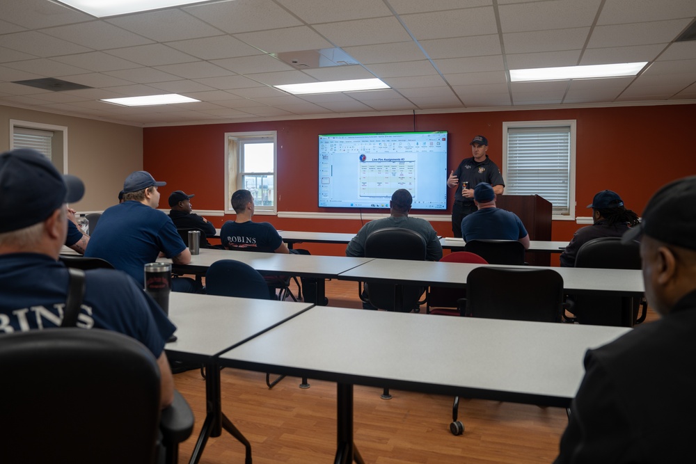 778th CES conducts live structural fire training