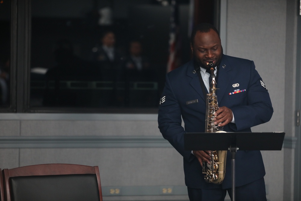 Maj. Melissa L. Heintz, 113th Wing, DCANG Public Affairs Chief promotion ceremony