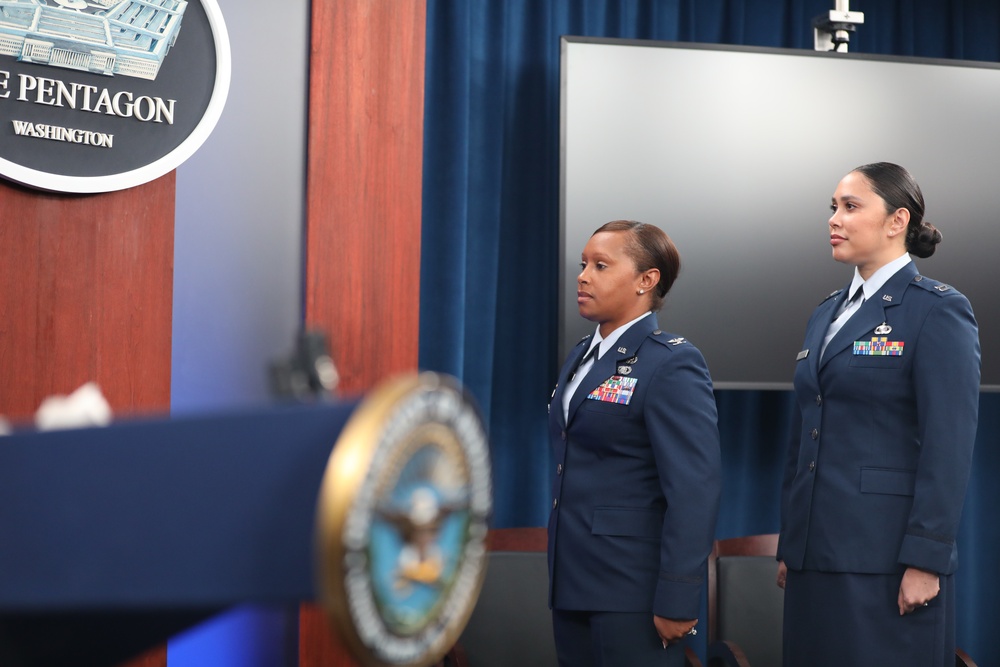 Maj. Melissa L. Heintz, 113th Wing, DCANG Public Affairs Chief promotion ceremony