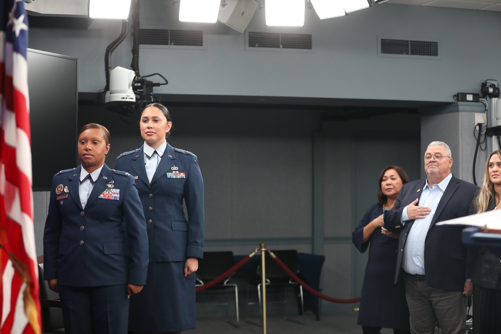 Maj. Melissa L. Heintz, 113th Wing, DCANG Public Affairs Chief promotion ceremony