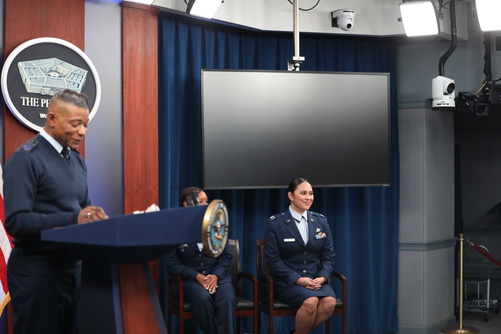 Maj. Melissa L. Heintz, 113th Wing, DCANG Public Affairs Chief promotion ceremony