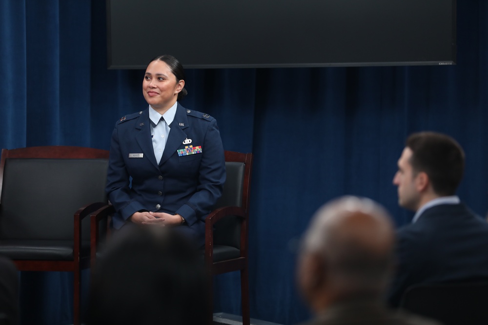 Maj. Melissa L. Heintz, 113th Wing, DCANG Public Affairs Chief promotion ceremony