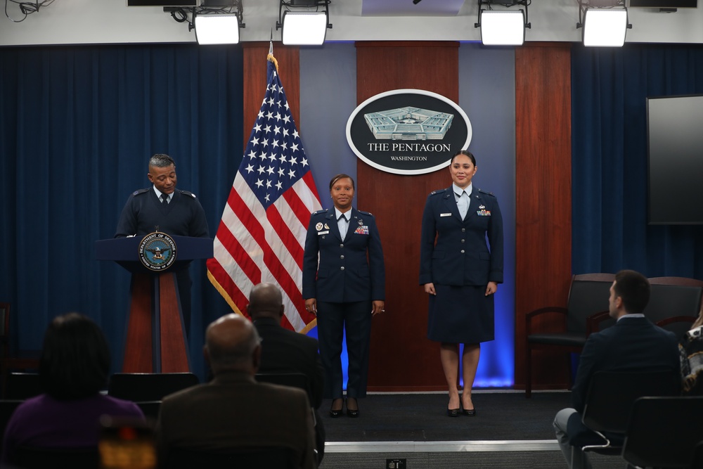 Maj. Melissa L. Heintz, 113th Wing, DCANG Public Affairs Chief promotion ceremony