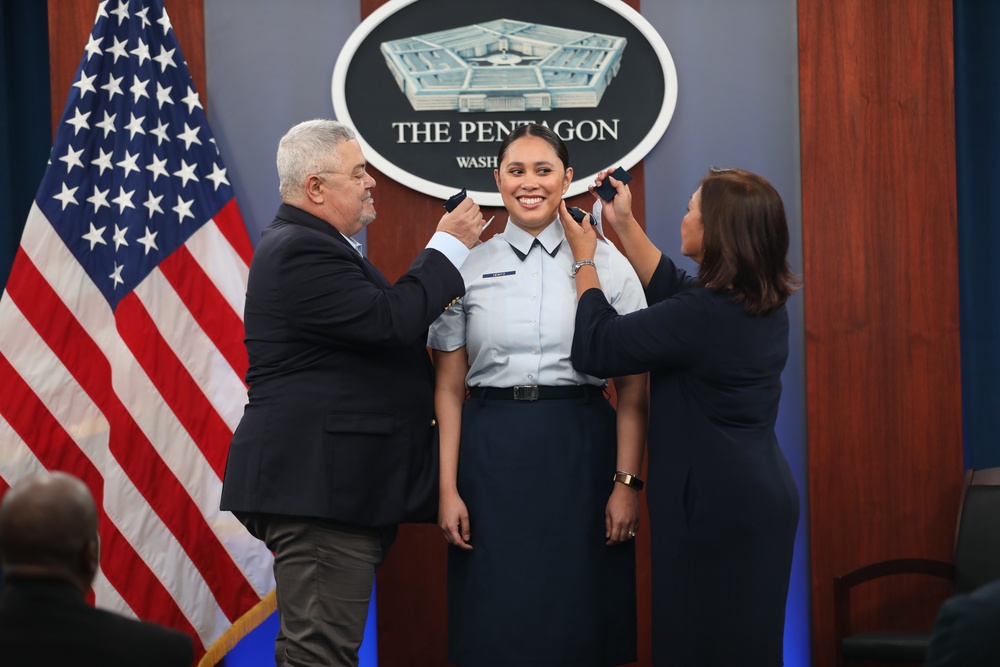 Maj. Melissa L. Heintz, 113th Wing, DCANG Public Affairs Chief promotion ceremony