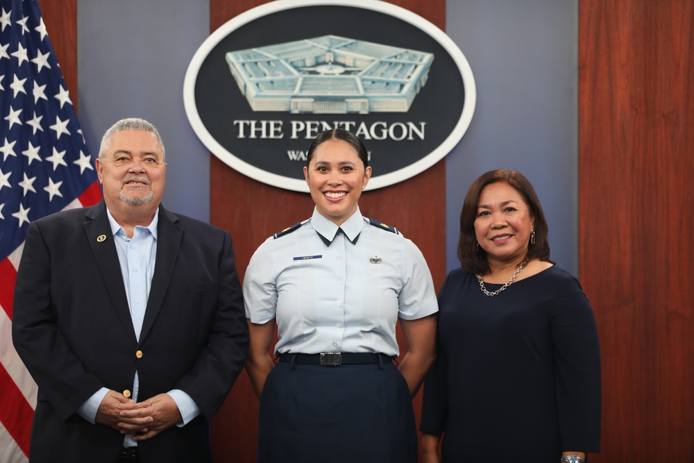 Maj. Melissa L. Heintz, 113th Wing, DCANG Public Affairs Chief promotion ceremony