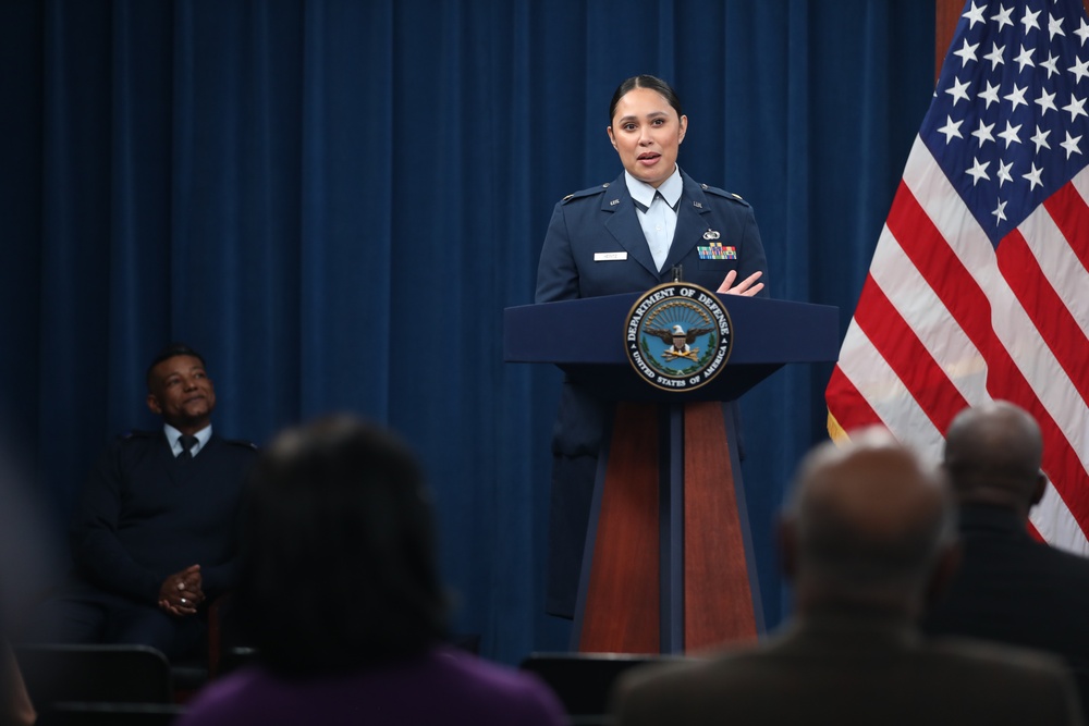 Maj. Melissa L. Heintz, 113th Wing, DCANG Public Affairs Chief promotion ceremony