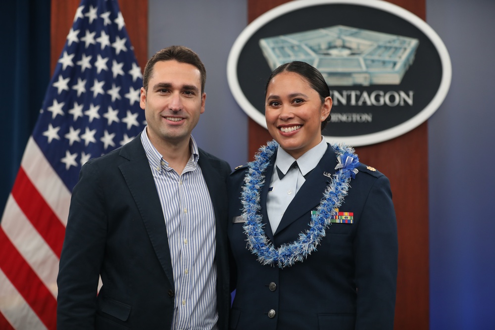 Maj. Melissa L. Heintz, 113th Wing, DCANG Public Affairs Chief promotion ceremony