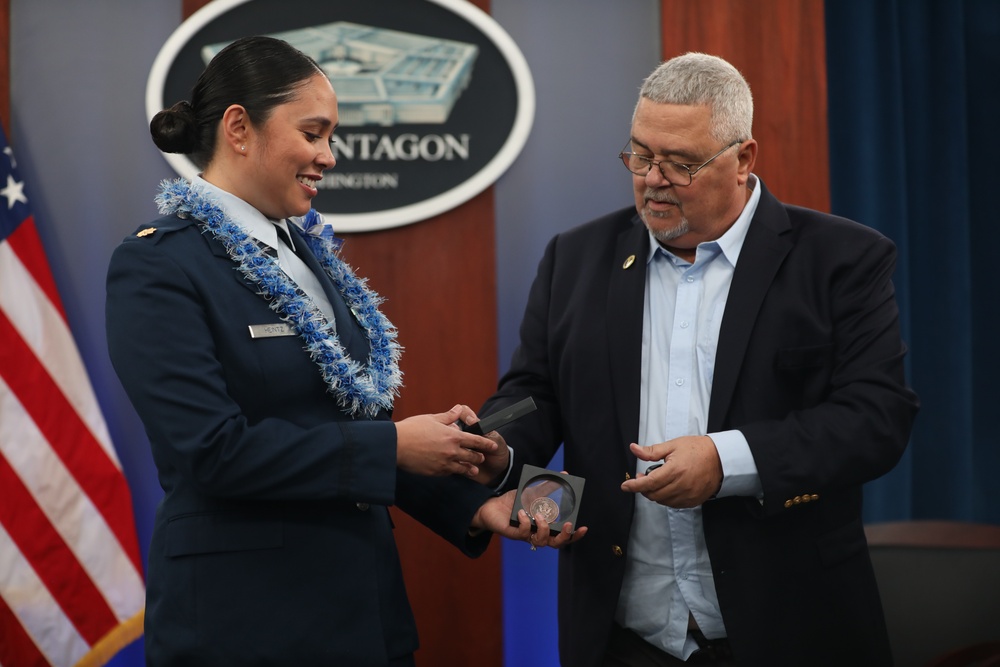 Maj. Melissa L. Heintz, 113th Wing, DCANG Public Affairs Chief promotion ceremony