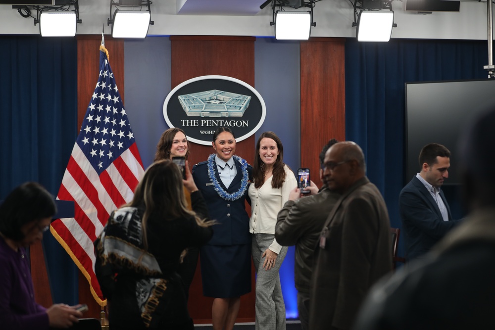 Maj. Melissa L. Heintz, 113th Wing, DCANG Public Affairs Chief promotion ceremony