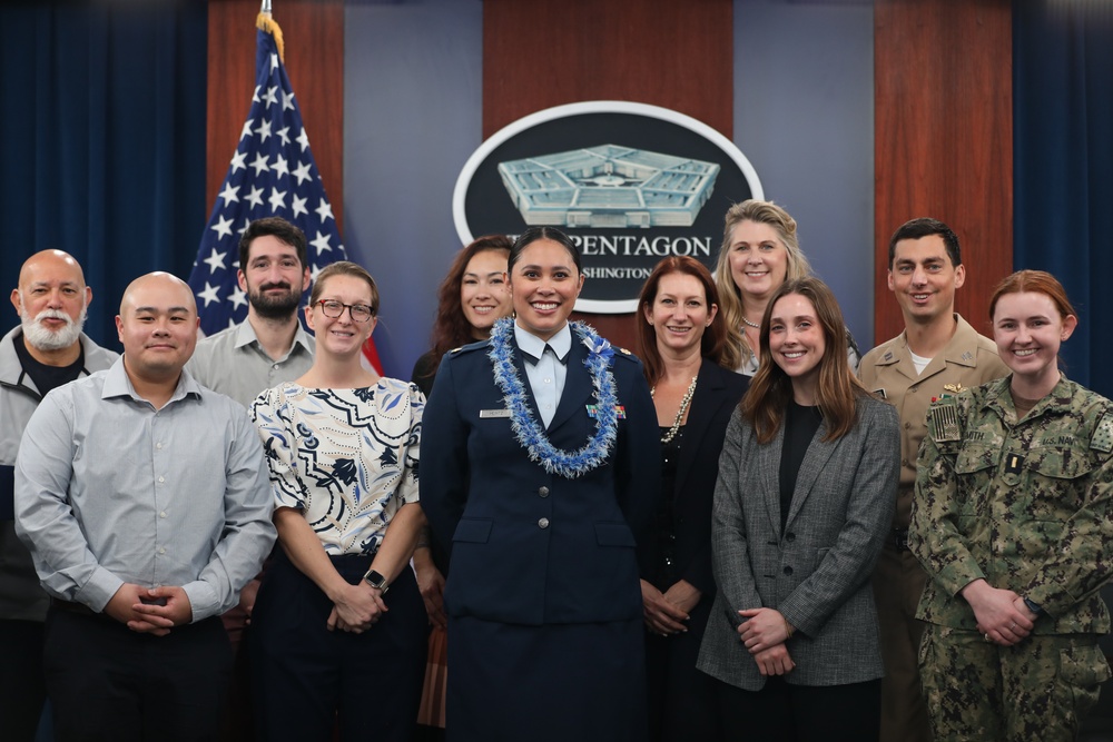 Maj. Melissa L. Heintz, 113th Wing, DCANG Public Affairs Chief promotion ceremony