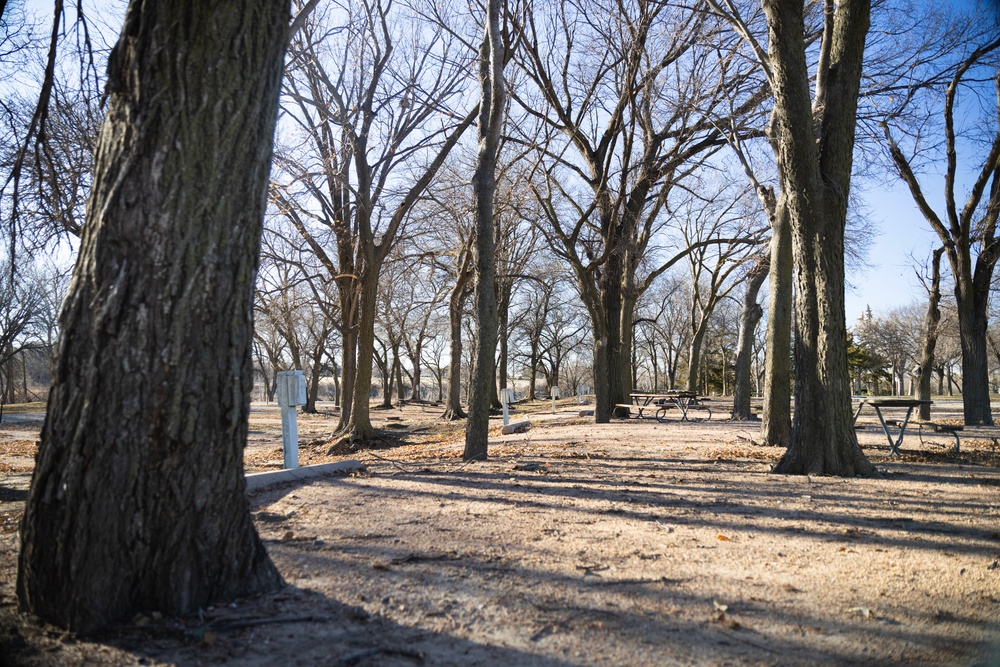 Camp sites at Harlan County Lake, Nebraska