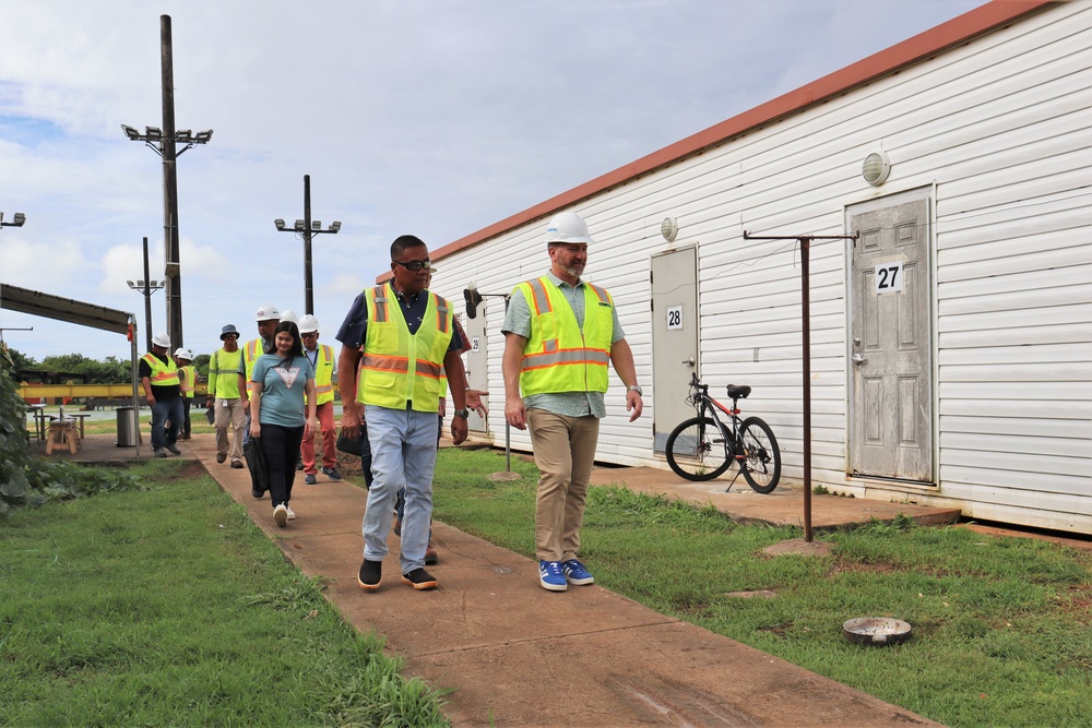 OICC staff conduct a safety inspection of H-2B visa worker barracks