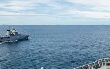 Emory S. Land Conducts Passing Exercise With Royal Brunei Navy