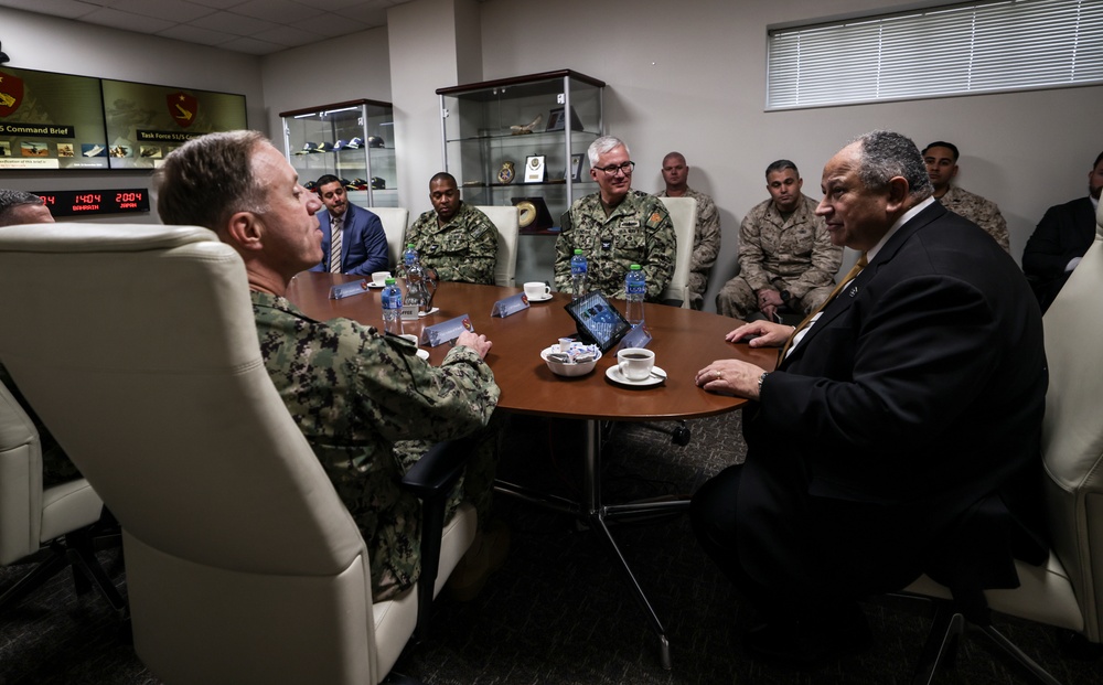 Secretary of the Navy visits Task Force 51/5