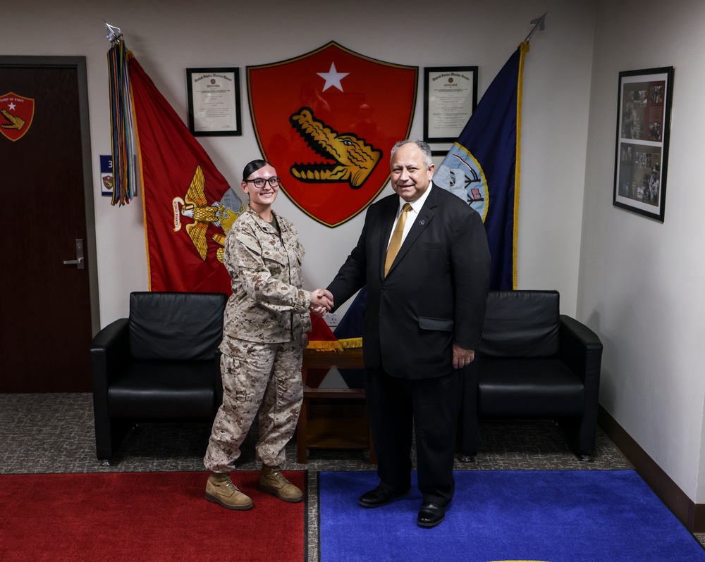 Secretary of the Navy visits Task Force 51/5