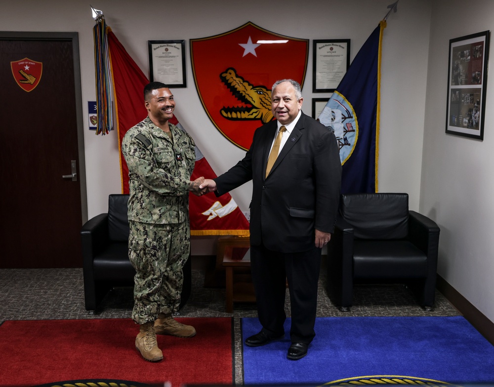 Secretary of the Navy visits Task Force 51/5