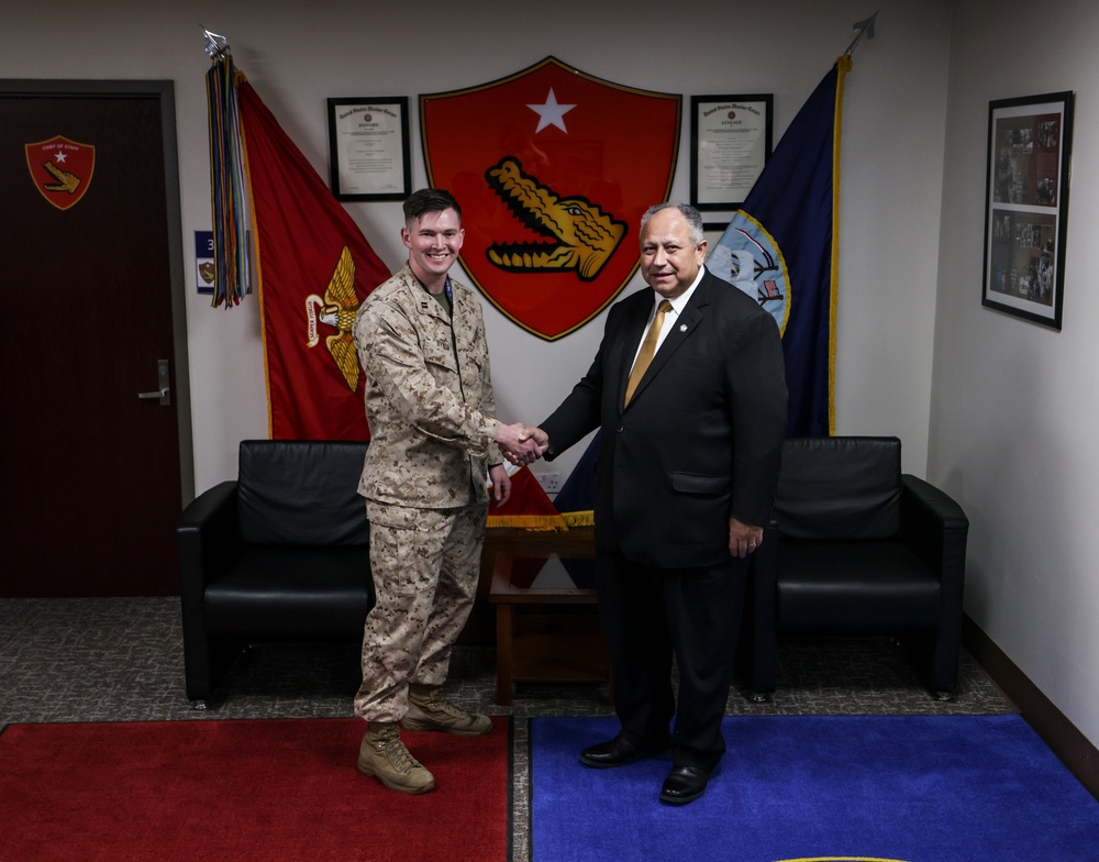 Secretary of the Navy visits Task Force 51/5