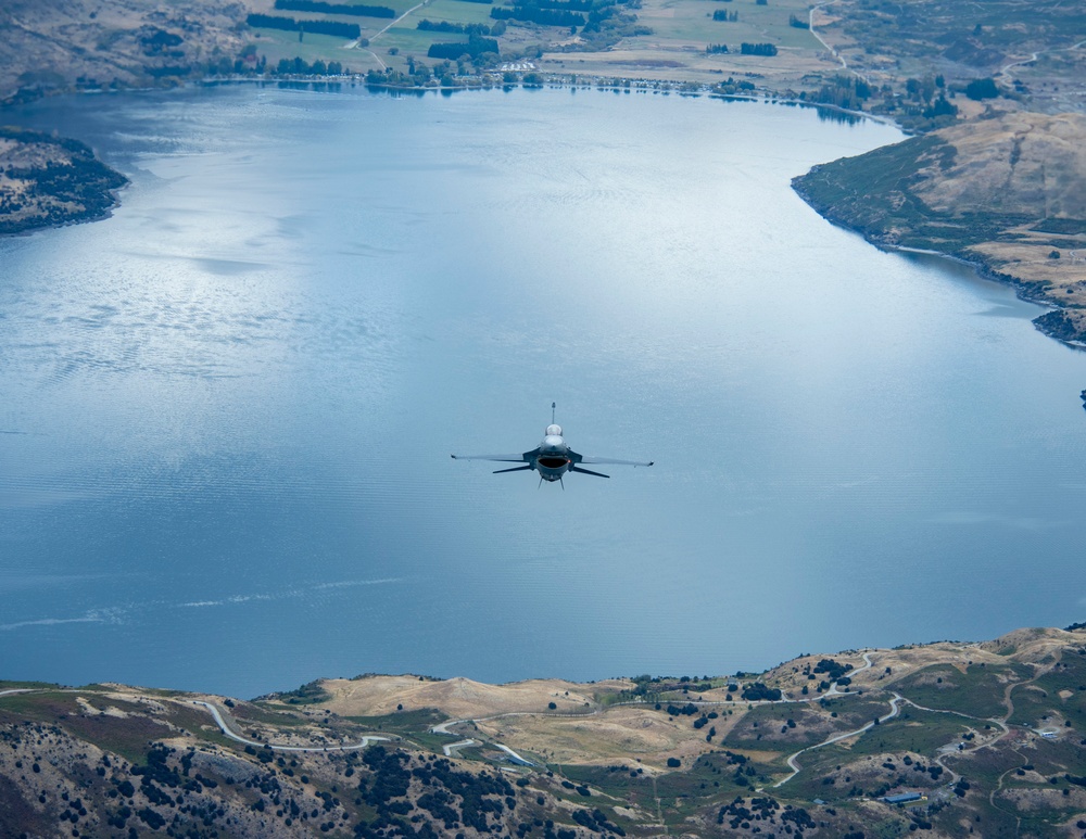 PACAF F-16 Demo Team participates in Warbirds over Wanaka 2024