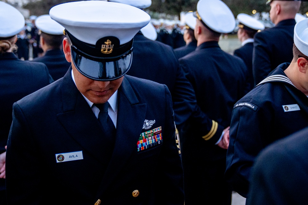 On  23OCT2024, US NMRTC Sigonella conducted its Command's annual Dress Blue Inspection.