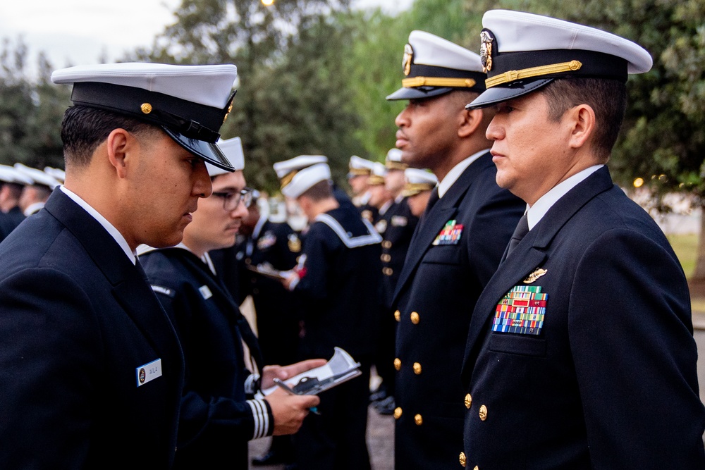 On  23OCT2024, US NMRTC Sigonella conducted its Command's annual Dress Blue Inspection.