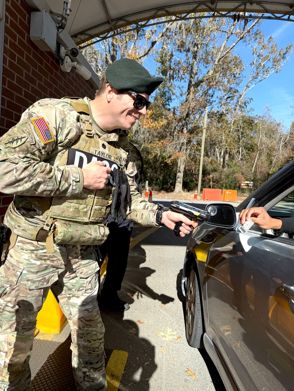 Garrison Commander pulls gate guard duty