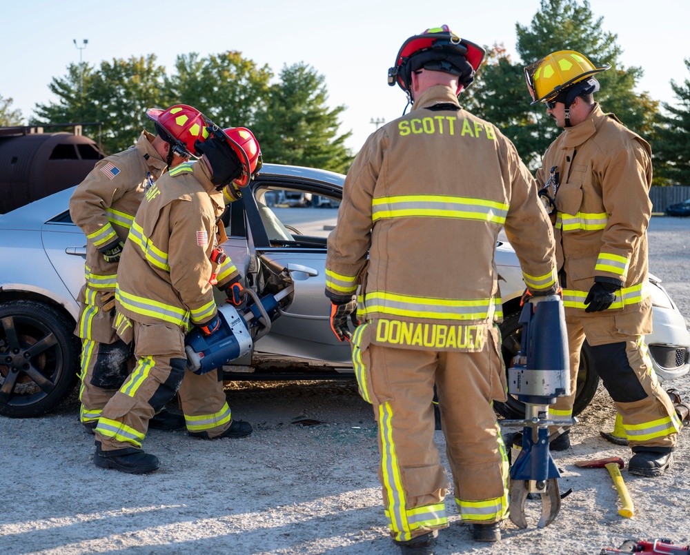 375th Air Mobility Wing firefighters hone rescue skills during Fire Prevention Week