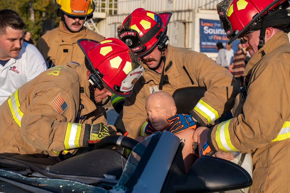 375th Air Mobility Wing firefighters hone rescue skills during Fire Prevention Week