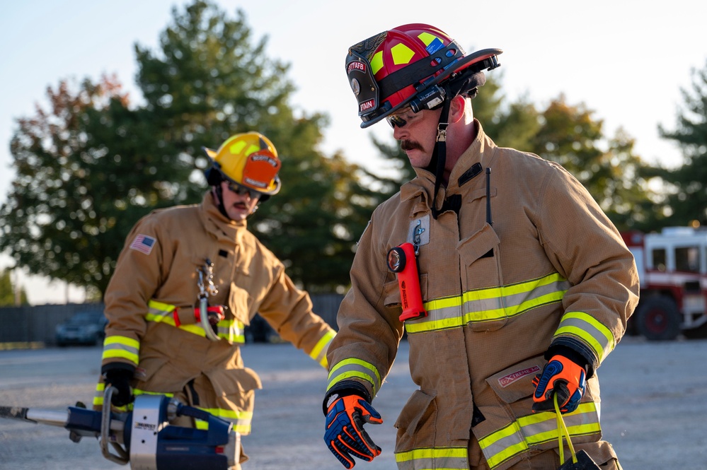 375th Air Mobility Wing firefighters hone rescue skills during Fire Prevention Week