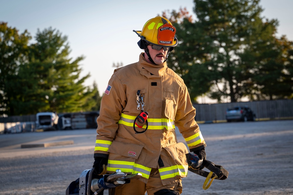 375th Air Mobility Wing firefighters hone rescue skills during Fire Prevention Week