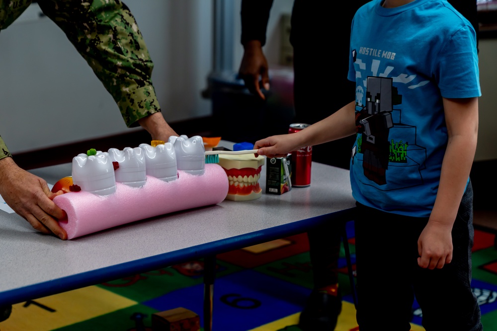 On 27FEB2024, US NMRTC Sigonella Dental Directorate conducted its annual Children’s Dental Health Month visit to DODEA Sigonella Elementary School in Catania, Italy.