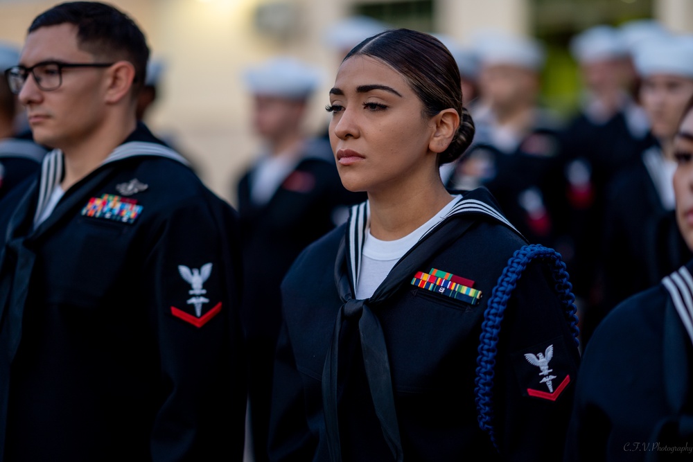 On  13OCT2023, US NMRTC Sigonella conducted its Command's annual Dress Blue Inspection.
