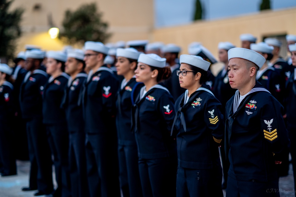 On  13OCT2023, US NMRTC Sigonella conducted its Command's annual Dress Blue Inspection.