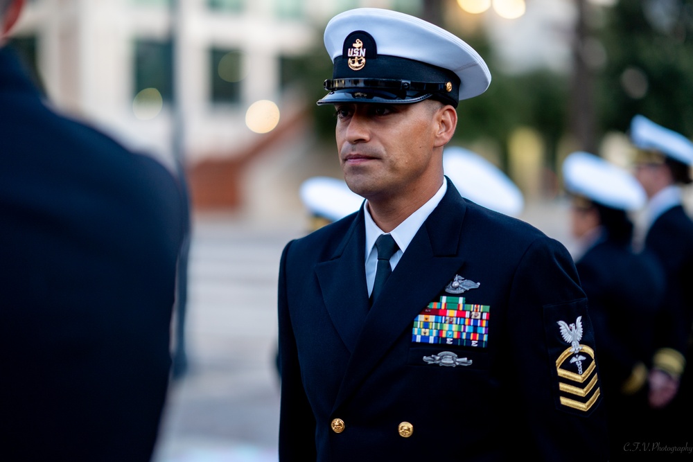 On  13OCT2023, US NMRTC Sigonella conducted its Command's annual Dress Blue Inspection.