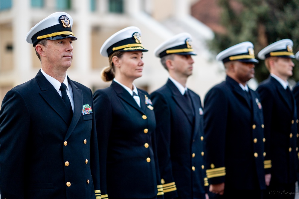 On  13OCT2023, US NMRTC Sigonella conducted its Command's annual Dress Blue Inspection.