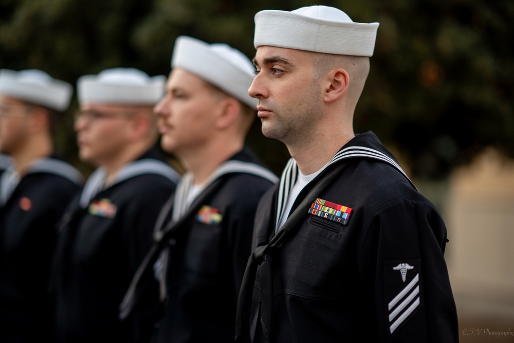 On  13OCT2023, US NMRTC Sigonella conducted its Command's annual Dress Blue Inspection.