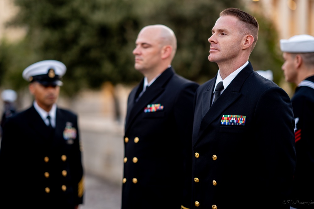 On  13OCT2023, US NMRTC Sigonella conducted its Command's annual Dress Blue Inspection.