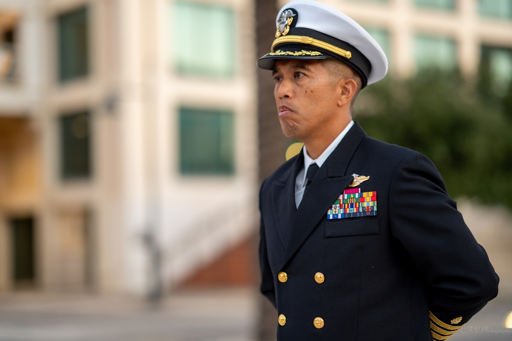 On  13OCT2023, US NMRTC Sigonella conducted its Command's annual Dress Blue Inspection.